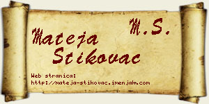 Mateja Štikovac vizit kartica